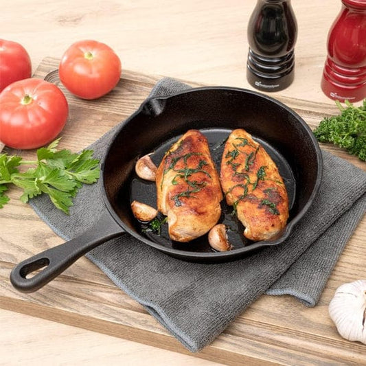 POELE EN FONTE CUISSON VIANDE