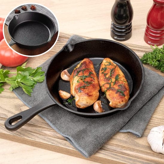 POELE EN FONTE CUISSON VIANDE AVEC POELE PROPRE