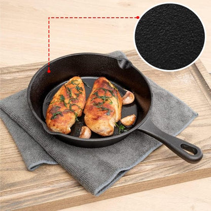POELE EN FONTE CUISSON VIANDE ET MATERIAU