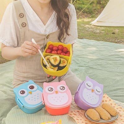 Lunch box enfant | Hibou Coloré