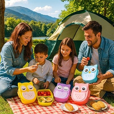Lunch box enfant | Hibou Coloré