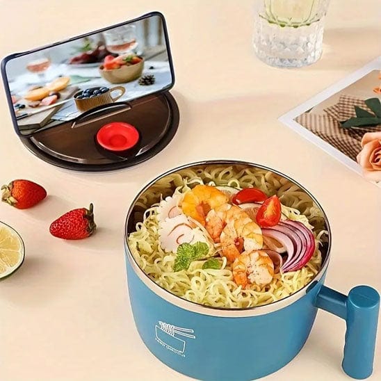 LUNCH BOX-BLEU AVEC TELEPHONE SUR LE COUVERCLE
