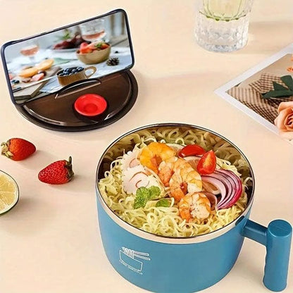LUNCH BOX-BLEU AVEC TELEPHONE SUR LE COUVERCLE
