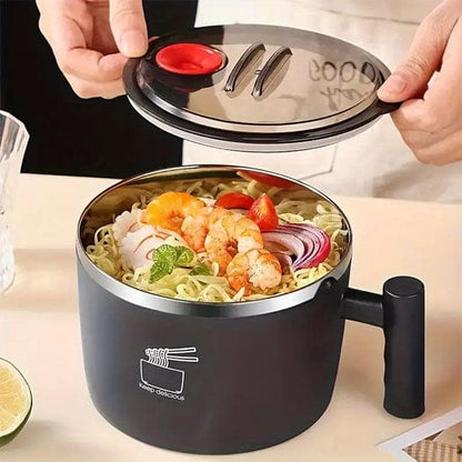 LUNCH BOX NOIR AVEC COUVERCLE ENLEVE ET ALIMENTS A L'INTERIEUR