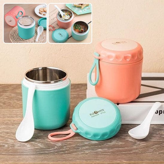 CAPACITE LUNCH BOX VERTE ET ROSE - POLYVALENCE