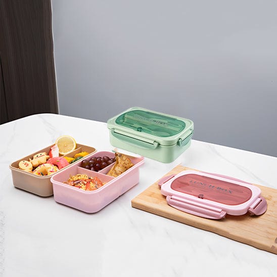 ALIMENTS LUNCH BOX ROSE ET KAKI ET LUNCH BOX VERT