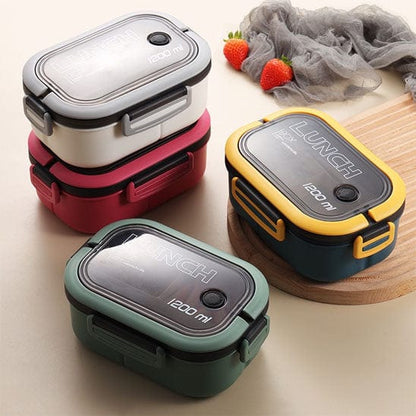 LUNCH BOX ROUGE. JAUNE, VERT ET BLANC