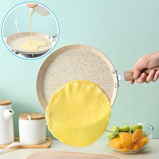 CREPE GLISSE SUR LA POELE A CREPE AVEC PREPARATION SUR LA POELE