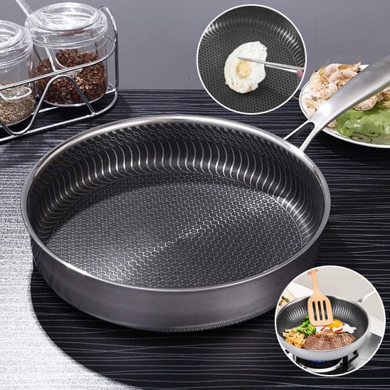 POELE INOX PHOTO CUISSON NE COLLE PAS