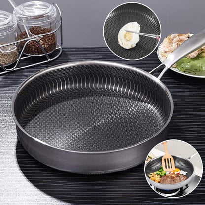 POELE INOX PHOTO CUISSON NE COLLE PAS