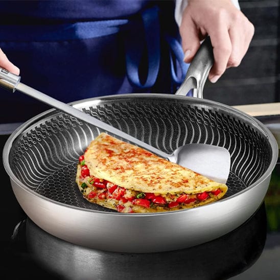 POELE INOX CUISSON OMELETTE