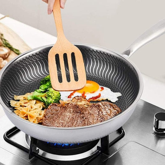 POELE INOX CUISSON VIANDE OEUF